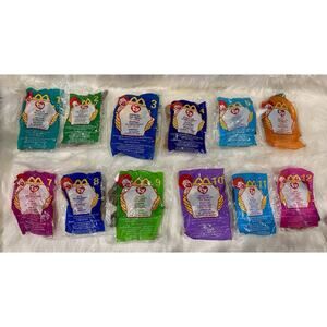 New: Vintage 1999 Set of 1-12 McDonalds Ty Beanie Babies